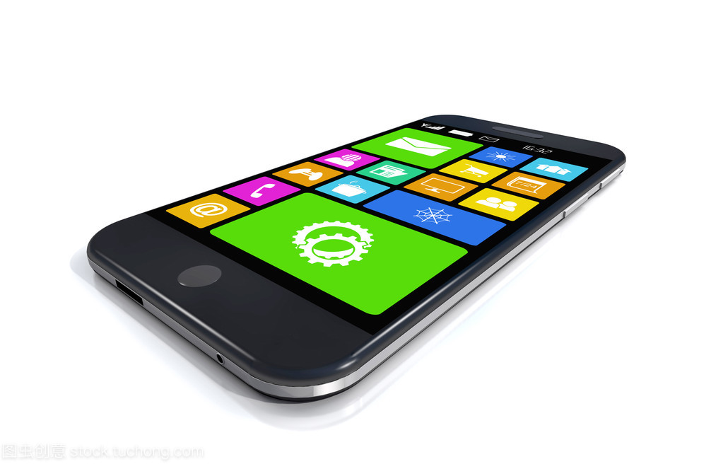 黑色智能手機(jī) 軟件應(yīng)用的完美畫(huà)布